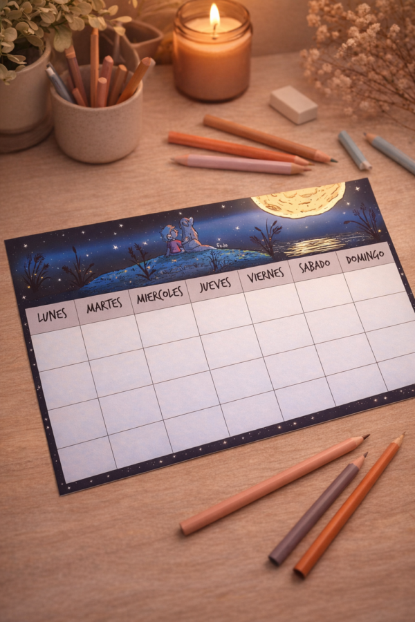 Planner mensual descargable